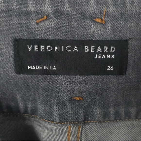 NWT VERONICA BEARD LOGAN Straight Leg Jeans Tie Belt Extra High Rise Size 26 - Picture 7 of 16